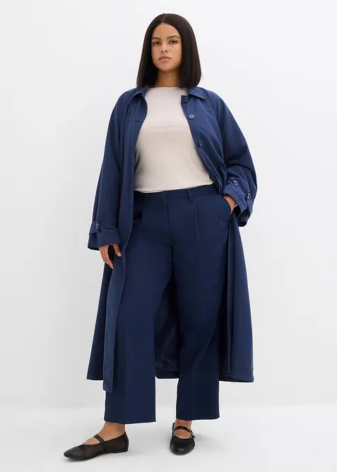 Bukse i lett materiale og med legg, bonprix