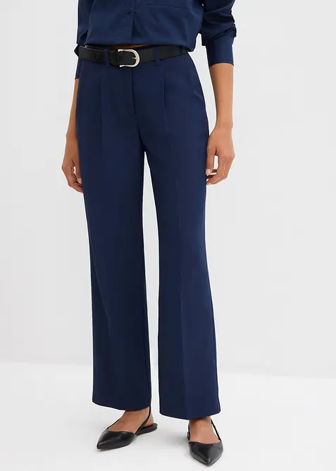 Bukse i lett materiale og med legg, bonprix