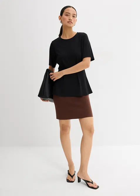 Strikket skj&oslash;rt i viskosemiks, bonprix