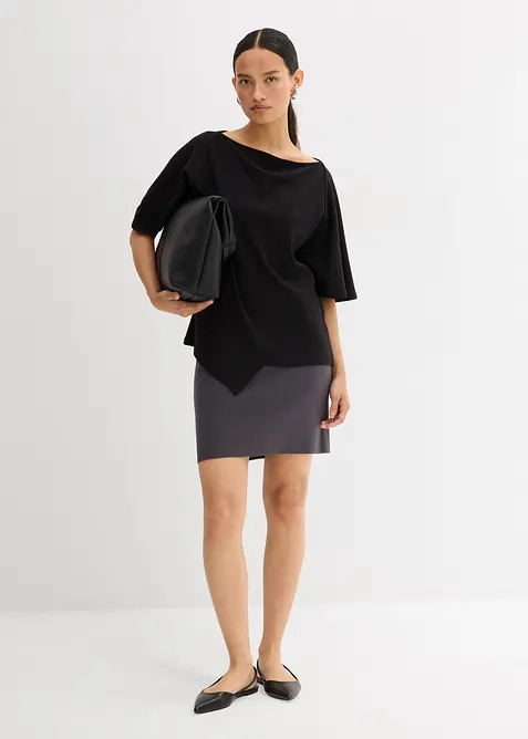 Strikket skjørt i viskosemiks, bonprix