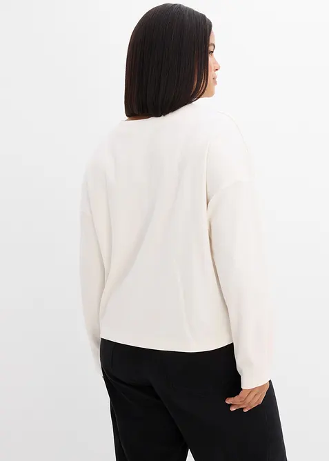 Langermet topp i 100% bomull, bonprix