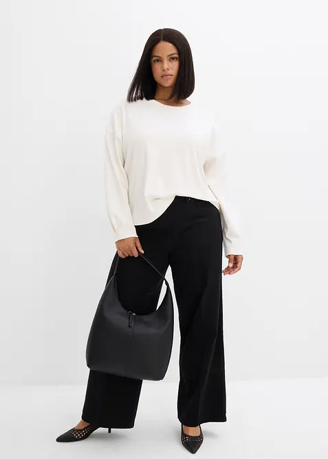 Langermet topp i 100% bomull, bonprix