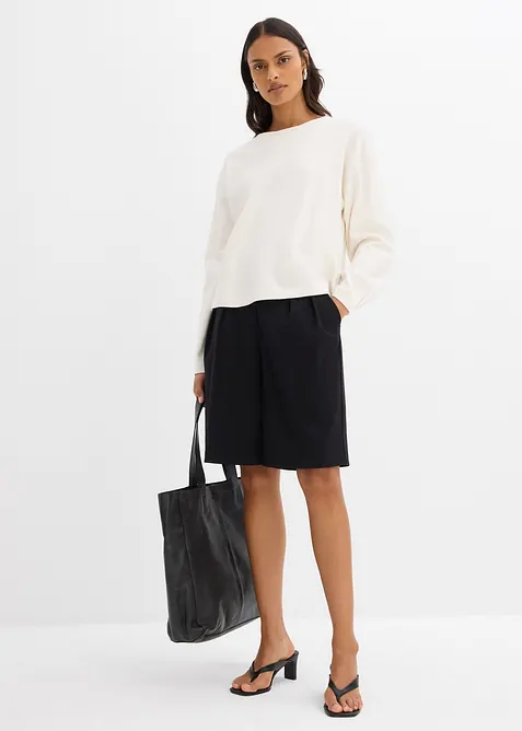 Langermet topp i 100% bomull, bonprix