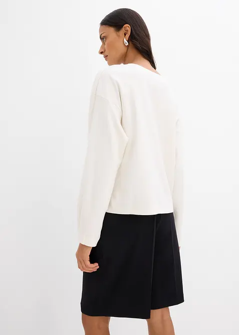 Langermet topp i 100% bomull, bonprix