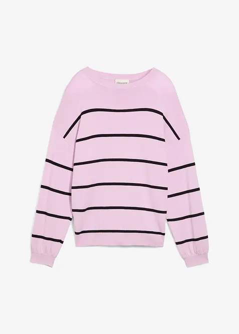 Finstrikket genser i viskosemiks, bonprix