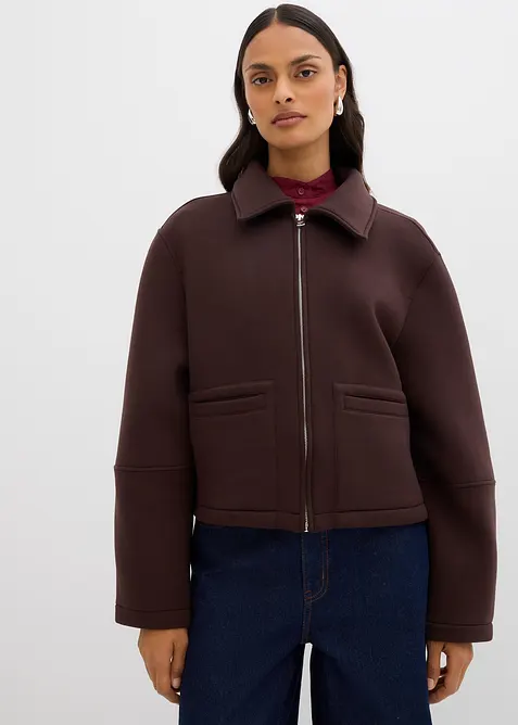 Kort jakke i scuba-materiale, bonprix