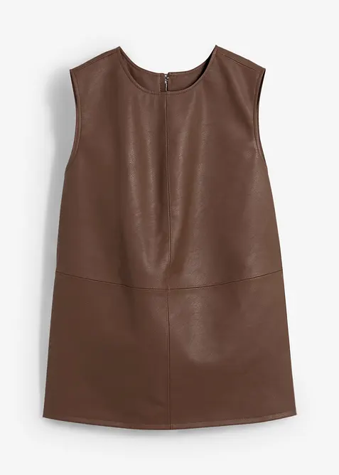 Topp i imitert skinn, bonprix