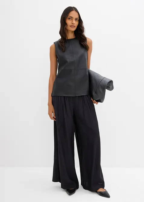 Topp i imitert skinn, bonprix