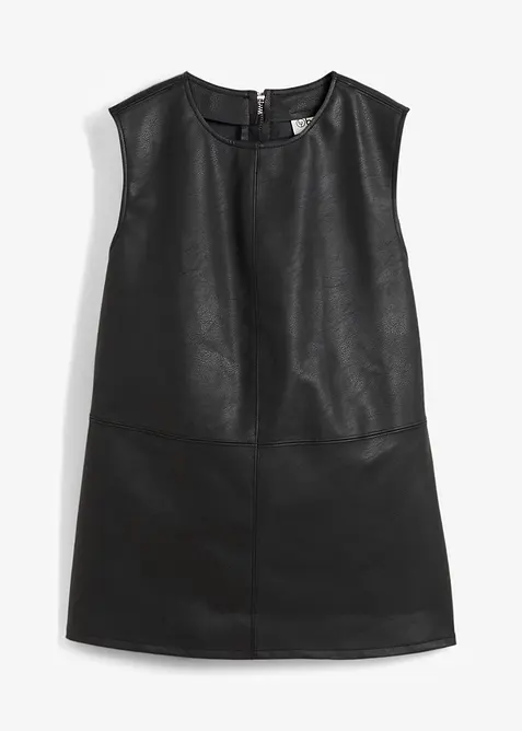 Topp i imitert skinn, bonprix