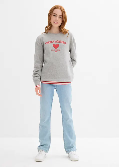 Sweatshirt av myk miks med økologisk bomull, bonprix