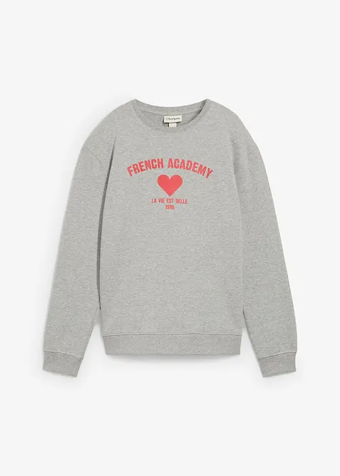 Sweatshirt av myk miks med økologisk bomull, bonprix