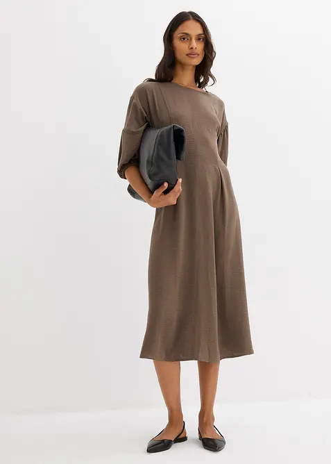 Crinkle kjole, bonprix