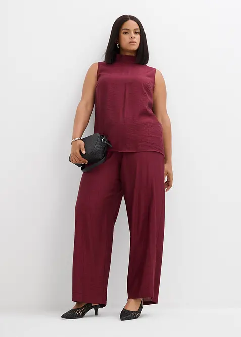 Lang topp i viskosemiks med struktur, bonprix