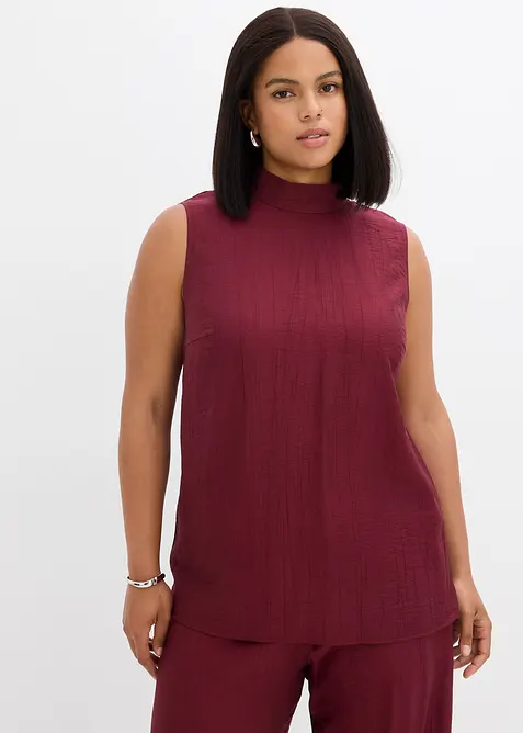 Lang topp i viskosemiks med struktur, bonprix