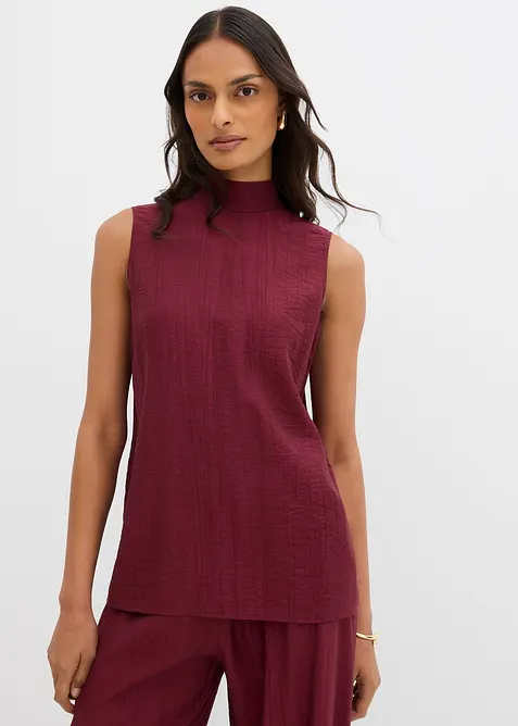 Lang topp i viskosemiks med struktur, bonprix