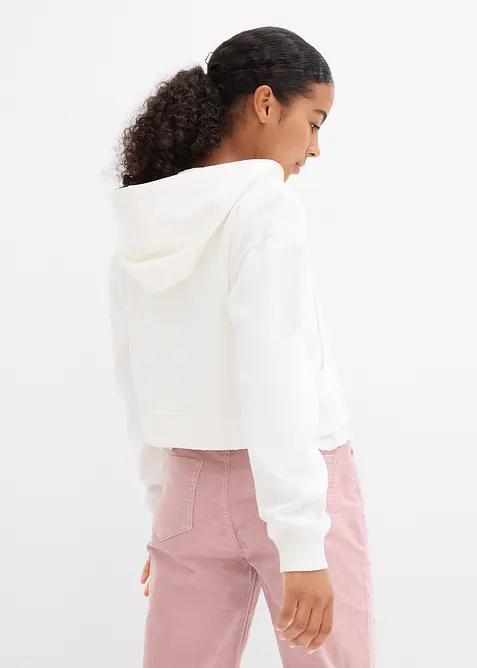 Sweatjakke med hette av 100% økologisk bomull, bonprix