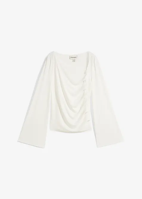 Langermet topp i ribbemateriale, bonprix