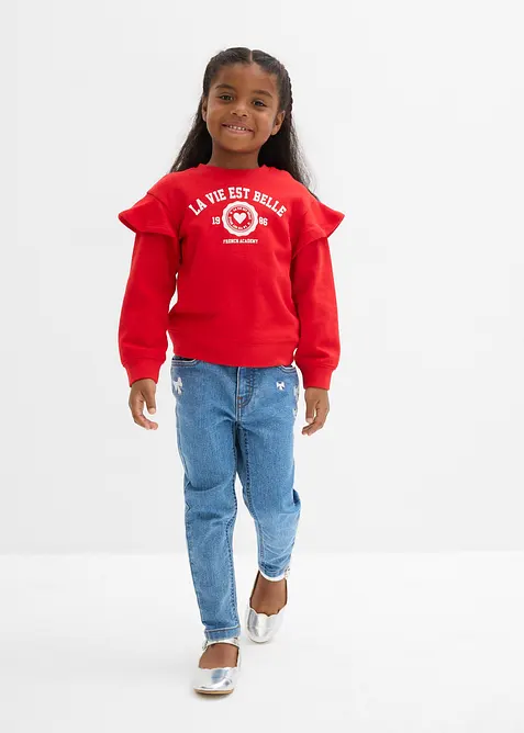 Sweatshirt av myk økologisk bomull (2-pack), bonprix