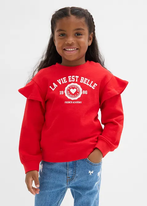 Sweatshirt av myk økologisk bomull (2-pack), bonprix