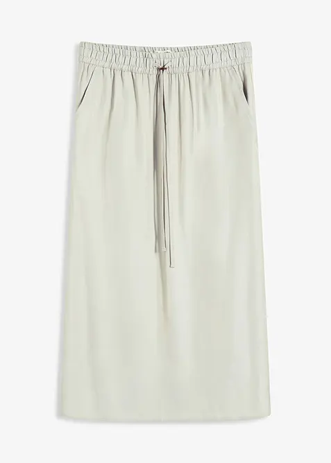 Midiskjørt i glinsende sateng, bonprix