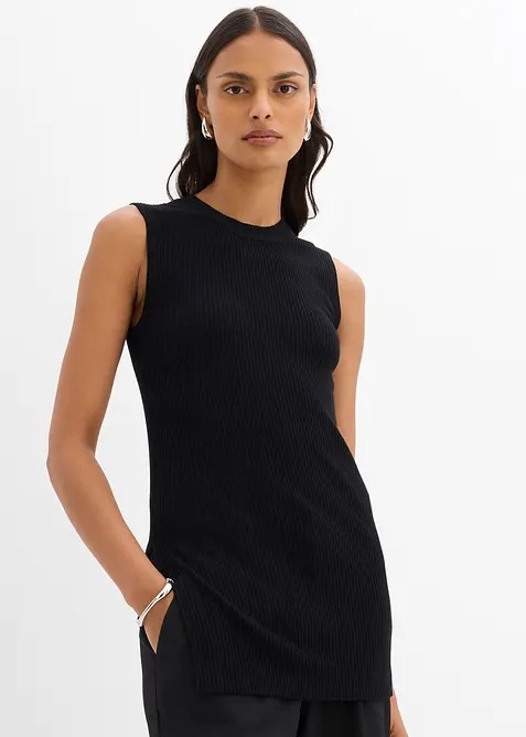 Strikket topp i viskosemiks, bonprix