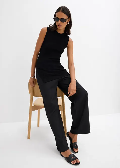 Strikket topp i viskosemiks, bonprix