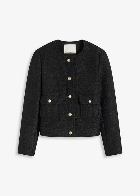 Jakke i mykt bouclégarn, bonprix
