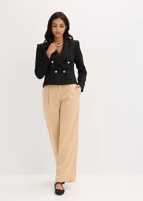 Kort blazer i myk bouclé, bonprix