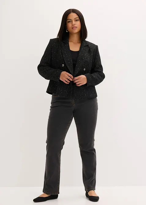 Kort blazer i myk bouclé, bonprix