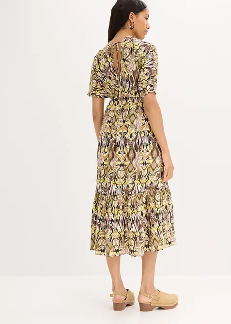 Midikjole i lett viskose, bonprix