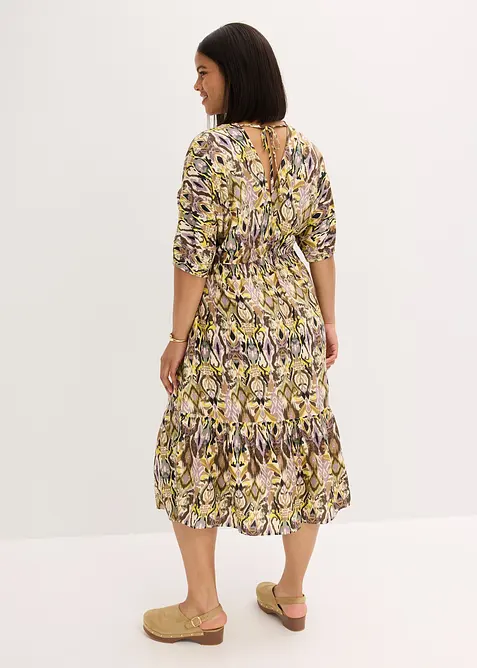 Midikjole i lett viskose, bonprix