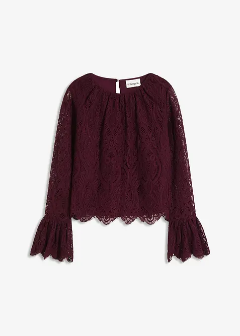 Bluse med volanger, bonprix