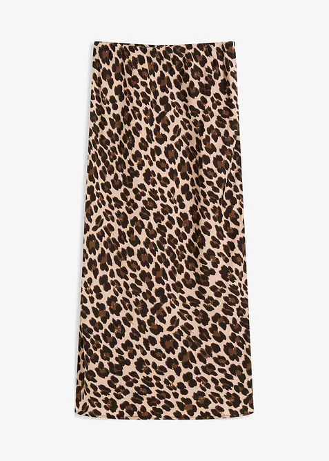 Midiskjørt av fint fallende sateng, bonprix