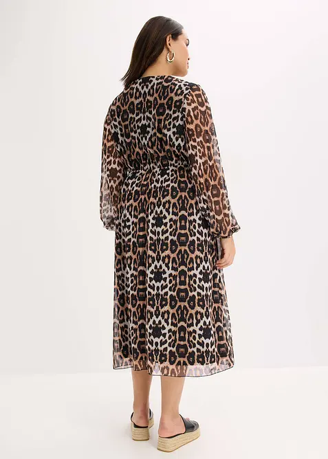 Midikjole av myk mesh, bonprix