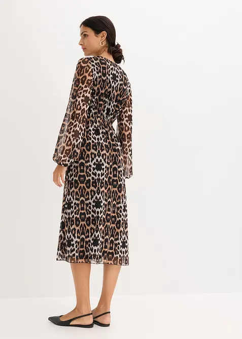 Midikjole av myk mesh, bonprix