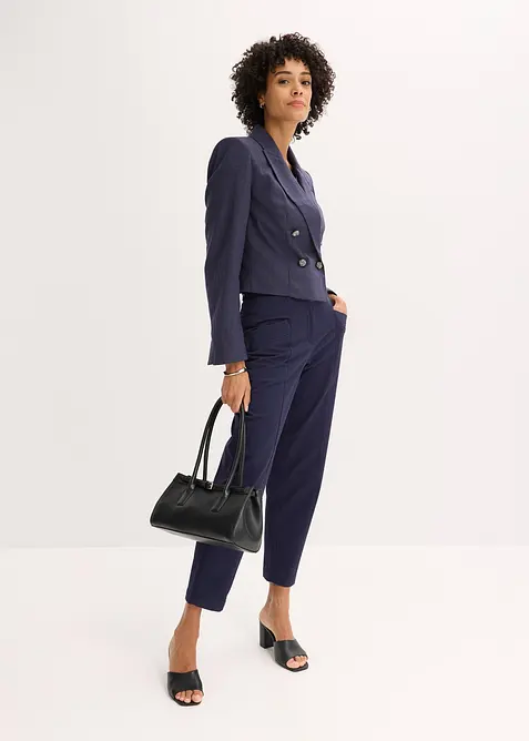 Kort blazer med markerte skuldre, bonprix