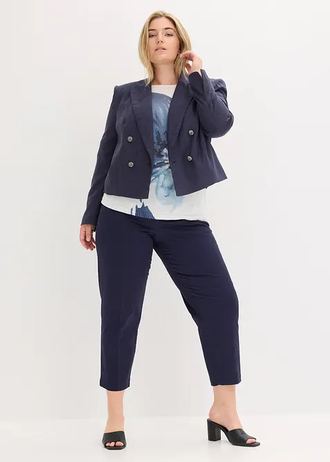 Kort blazer med markerte skuldre, bonprix