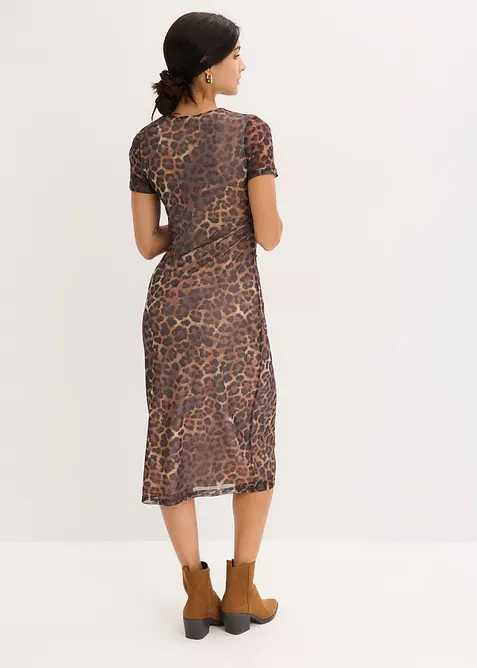 Midikjole av myk mesh, bonprix