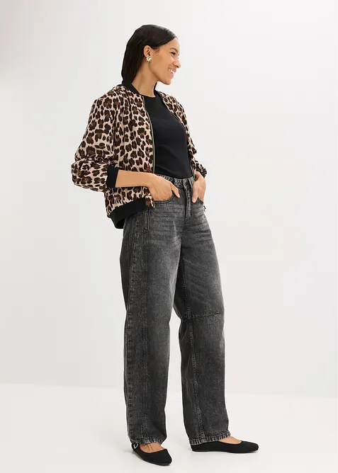 Bomberjakke i lett sateng, bonprix