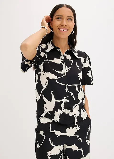 Skjorte i lett sateng, bonprix