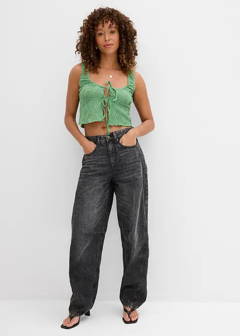 Ballong-jeans Mid Waist, super soft, bonprix