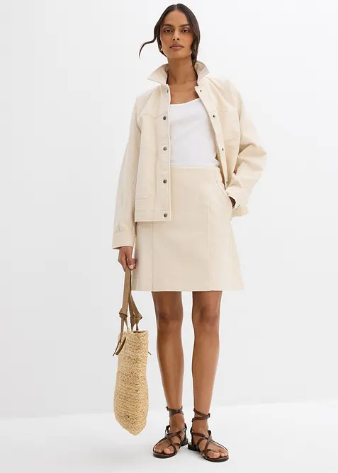 Twillskjørt i 100% bomull, bonprix