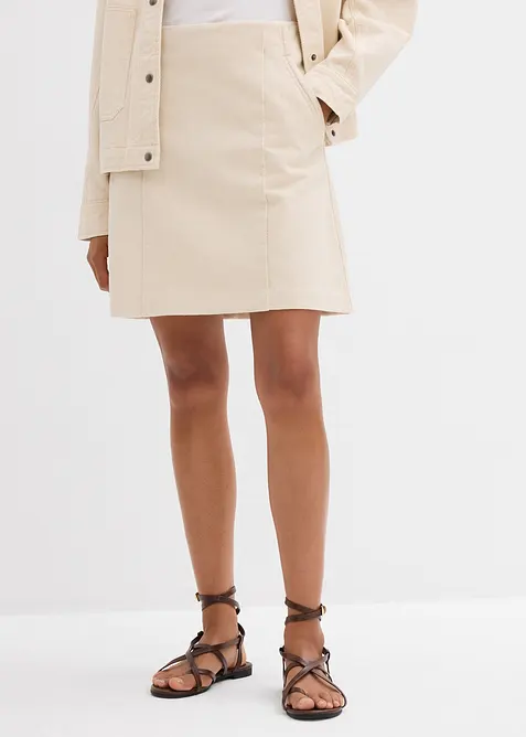 Twillskjørt i 100% bomull, bonprix