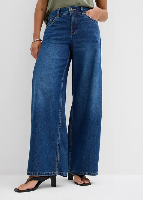Wide-Leg-jeans Mid Waist, bonprix