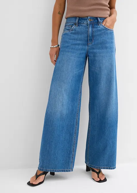 Wide-Leg-jeans Mid Waist, bonprix