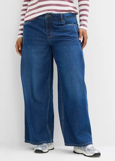Wide-Leg-jeans Mid Waist, bonprix
