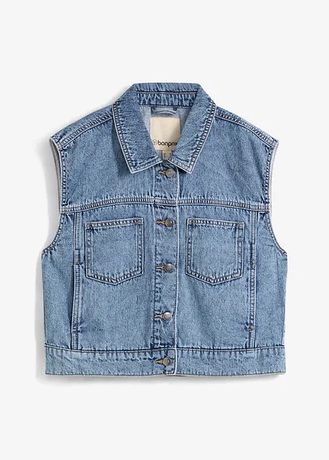 Jeansvest av bomull, bonprix