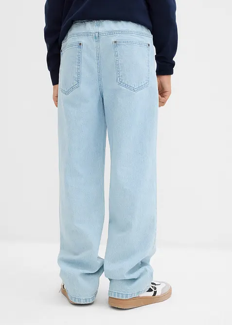 Loose Fit-pull on-jeans med komfortlinning, Straight, bonprix