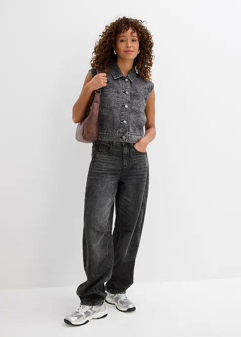 Jeansvest av bomull, bonprix