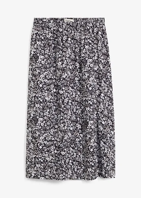 Midiskjørt av viskose, bonprix